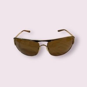 Oakley Sunglasses Cover Story 004042-02 Brown Gold Wrap Frames with Brown Lenses